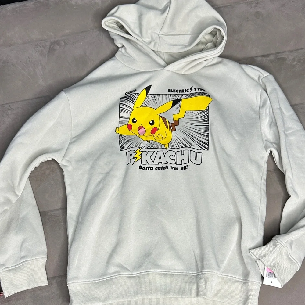 Pokémon‎ Pikachu Graphic Hoodie Boys Size 10/12 Large